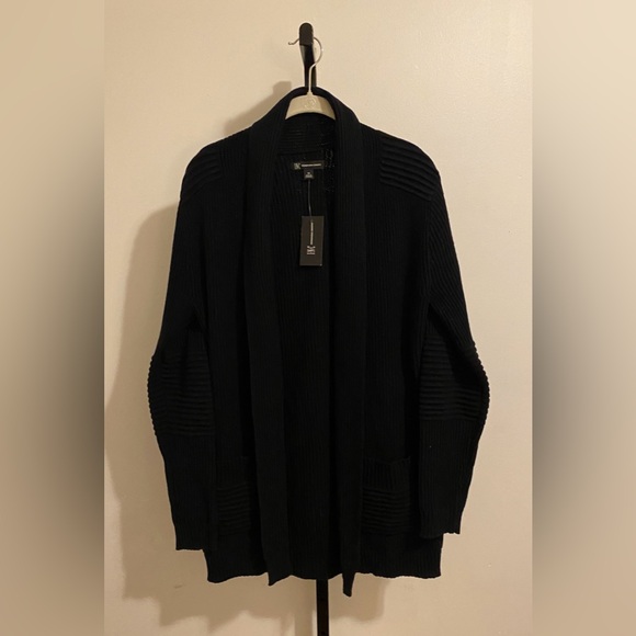 INC International Concepts Black Knit Sweater Cardigan Size XS - Picture 1 of 10